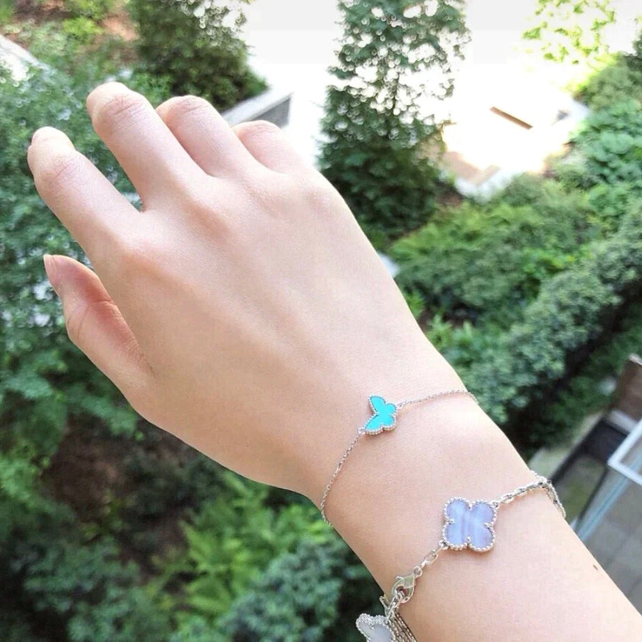 [Eternal Jewelry]BUTTERFLY TURQUOISE BUTTERFLY BRACELET SILVER