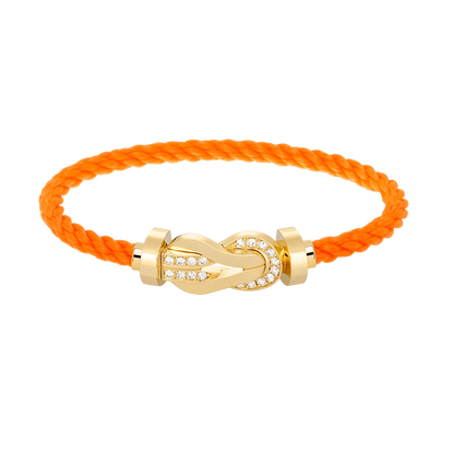 [Eternal Jewelry]CHANCE LARGE 8 FIGURE BUCKLE HALF DIAMOND BRACELET GOLD