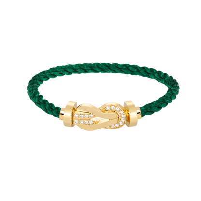 [Eternal Jewelry]CHANCE LARGE 8 FIGURE BUCKLE HALF DIAMOND BRACELET GOLD