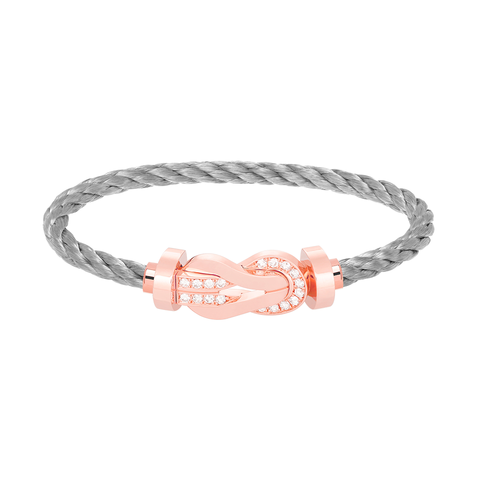 [Eternal Jewelry]CHANCE LARGE 8 FIGURE BUCKLE HALF DIAMOND BRACELET ROSE GOLD