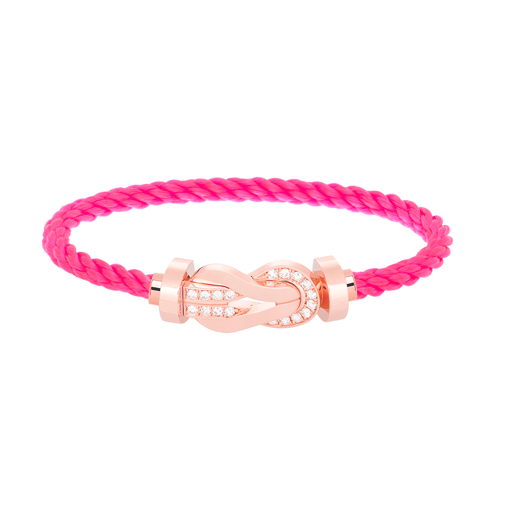 [Eternal Jewelry]CHANCE LARGE 8 FIGURE BUCKLE HALF DIAMOND BRACELET ROSE GOLD