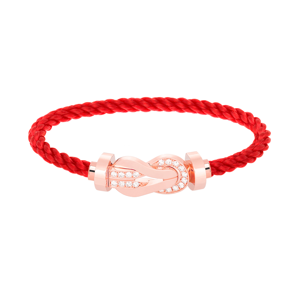 [Eternal Jewelry]CHANCE LARGE 8 FIGURE BUCKLE HALF DIAMOND BRACELET ROSE GOLD