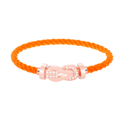 [Eternal Jewelry]CHANCE LARGE 8 FIGURE BUCKLE HALF DIAMOND BRACELET ROSE GOLD