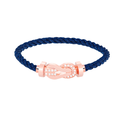 [Eternal Jewelry]CHANCE LARGE 8 FIGURE BUCKLE HALF DIAMOND BRACELET ROSE GOLD