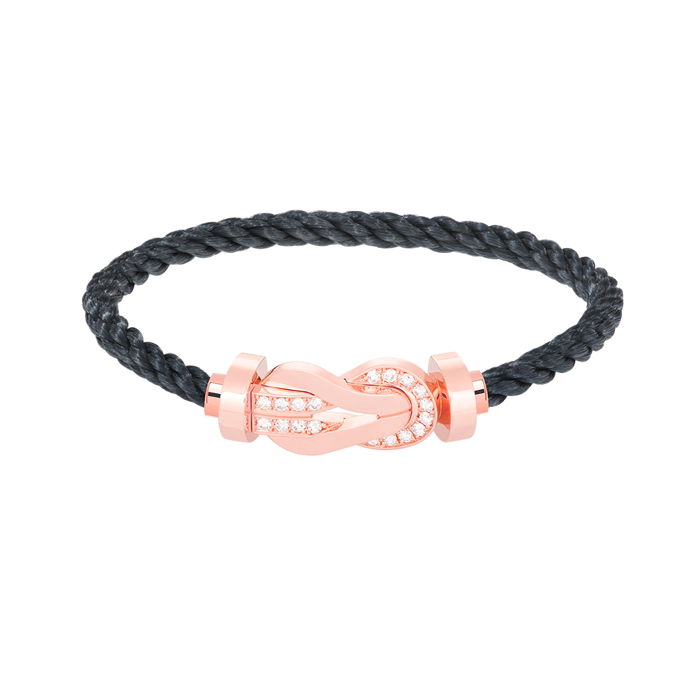 [Eternal Jewelry]CHANCE LARGE 8 FIGURE BUCKLE HALF DIAMOND BRACELET ROSE GOLD