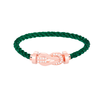[Eternal Jewelry]CHANCE LARGE 8 FIGURE BUCKLE HALF DIAMOND BRACELET ROSE GOLD