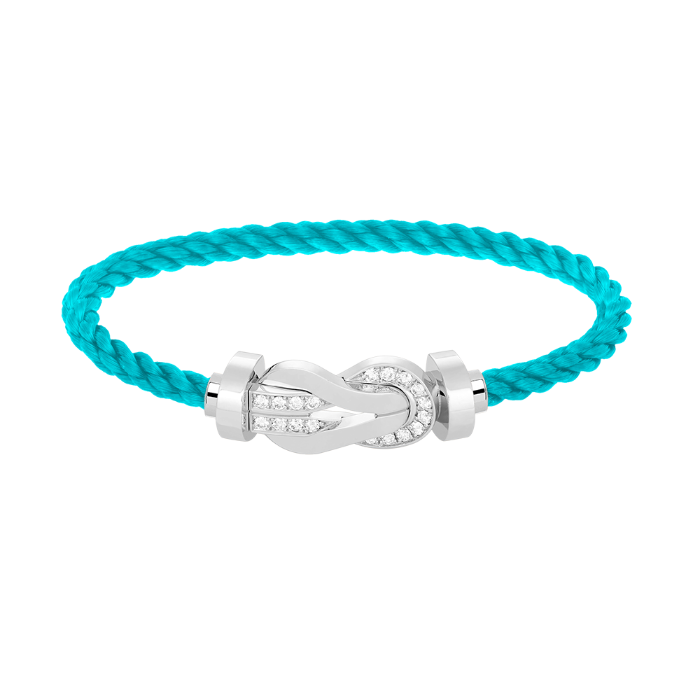 [Eternal Jewelry]CHANCE LARGE 8 FIGURE BUCKLE HALF DIAMOND BRACELET SILVER