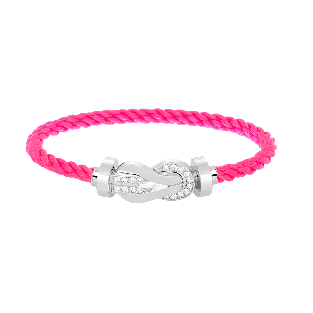 [Eternal Jewelry]CHANCE LARGE 8 FIGURE BUCKLE HALF DIAMOND BRACELET SILVER