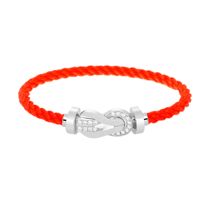 [Eternal Jewelry]CHANCE LARGE 8 FIGURE BUCKLE HALF DIAMOND BRACELET SILVER