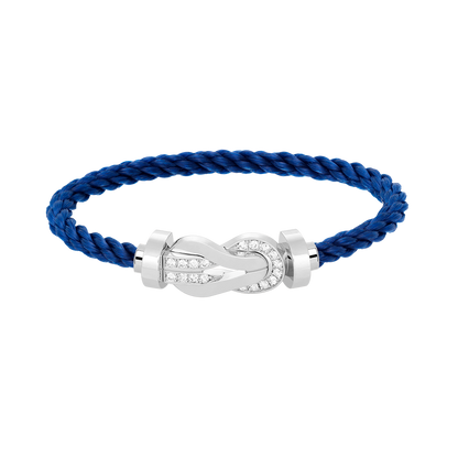 [Eternal Jewelry]CHANCE LARGE 8 FIGURE BUCKLE HALF DIAMOND BRACELET SILVER