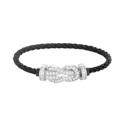 [Eternal Jewelry]CHANCE LARGE 8 FIGURE BUCKLE FULL DIAMOND BRACELET SILVER
