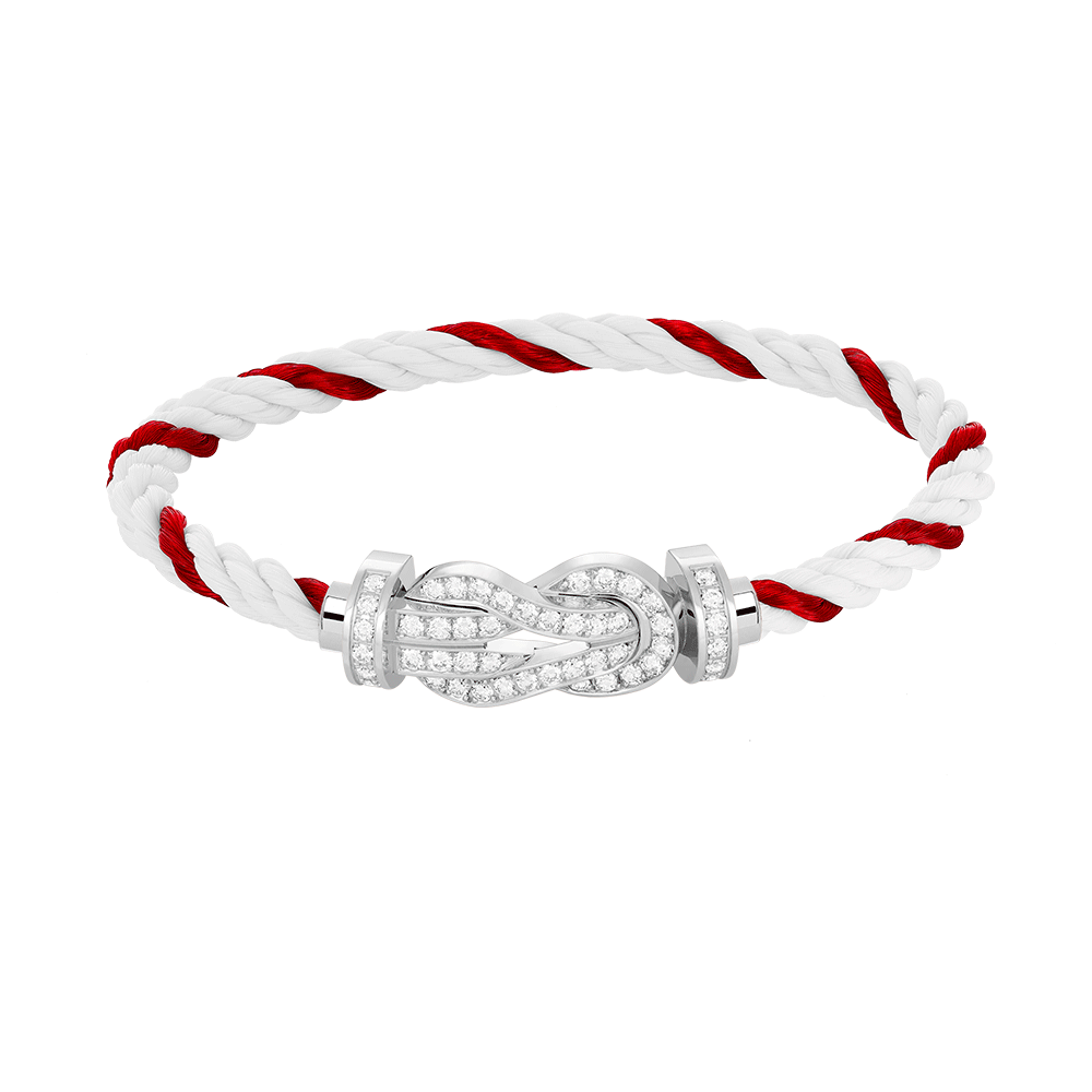 [Eternal Jewelry]CHANCE LARGE 8 FIGURE BUCKLE FULL DIAMOND BRACELET SILVER