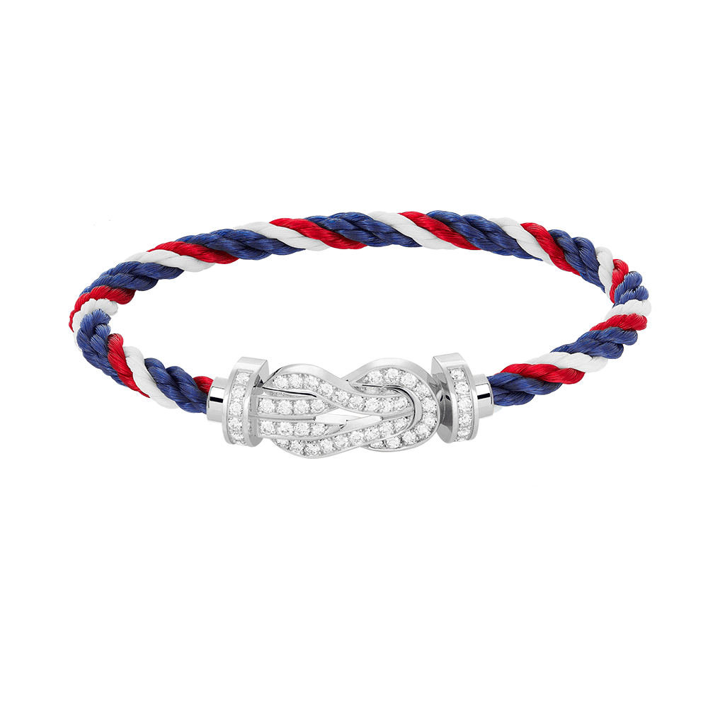 [Eternal Jewelry]CHANCE LARGE 8 FIGURE BUCKLE FULL DIAMOND BRACELET SILVER