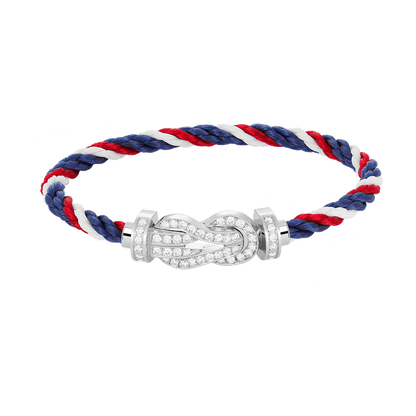 [Eternal Jewelry]CHANCE LARGE 8 FIGURE BUCKLE FULL DIAMOND BRACELET SILVER