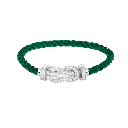 [Eternal Jewelry]CHANCE LARGE 8 FIGURE BUCKLE FULL DIAMOND BRACELET SILVER