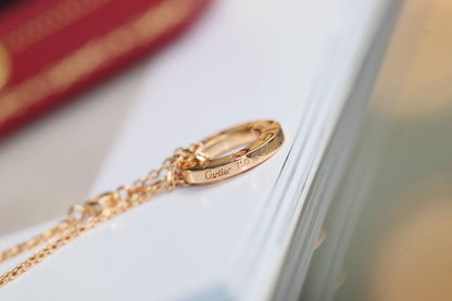 [Eternal Jewelry]LOVE NECKLACE ADJUSTABLE ROSE GOLD 2 DIAMOND