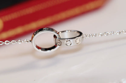 [Eternal Jewelry]LOVE NECKLACE PINK GOLD AND SILVER