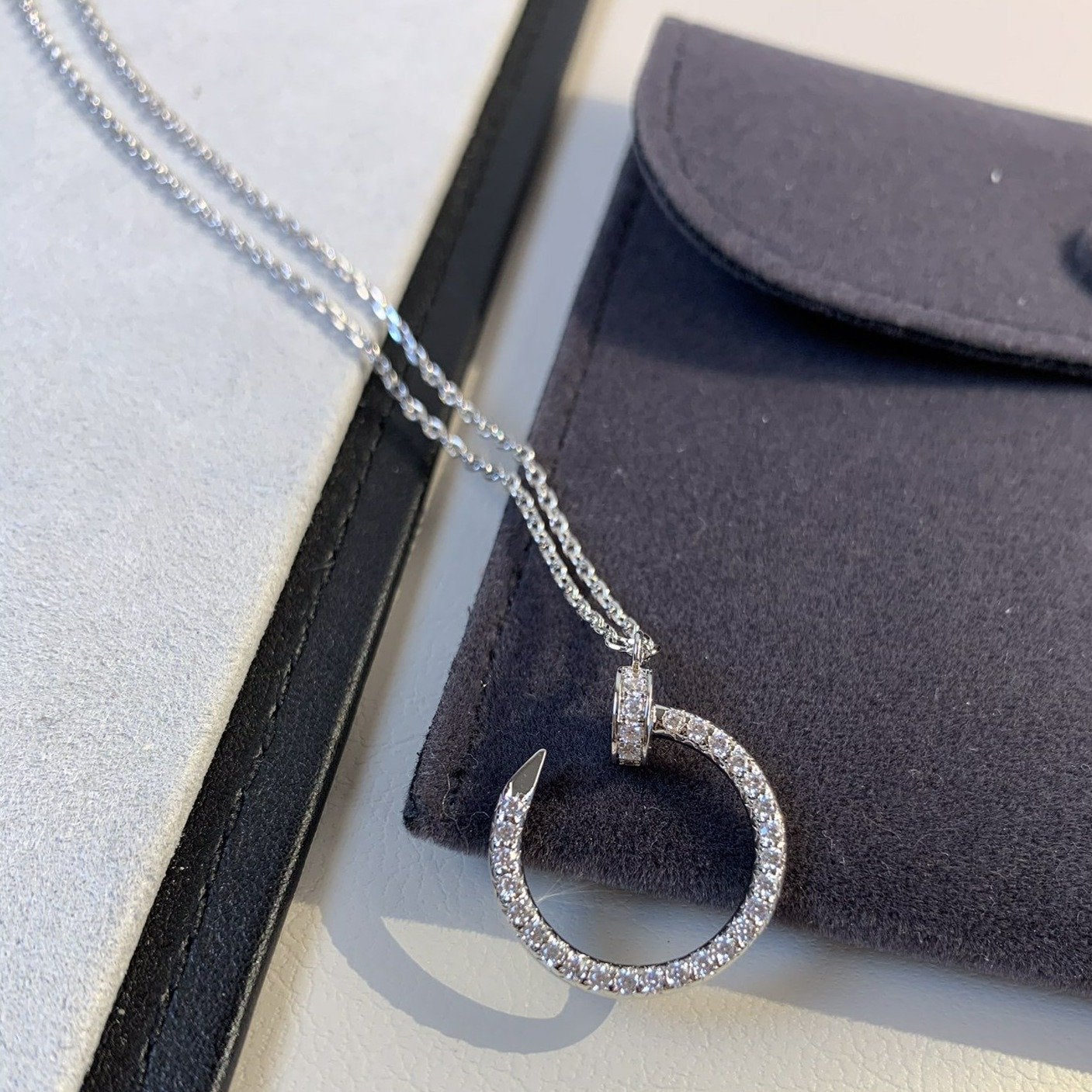 [Eternal Jewelry]JUSTE NECKLACE SILVER DIAMONDS