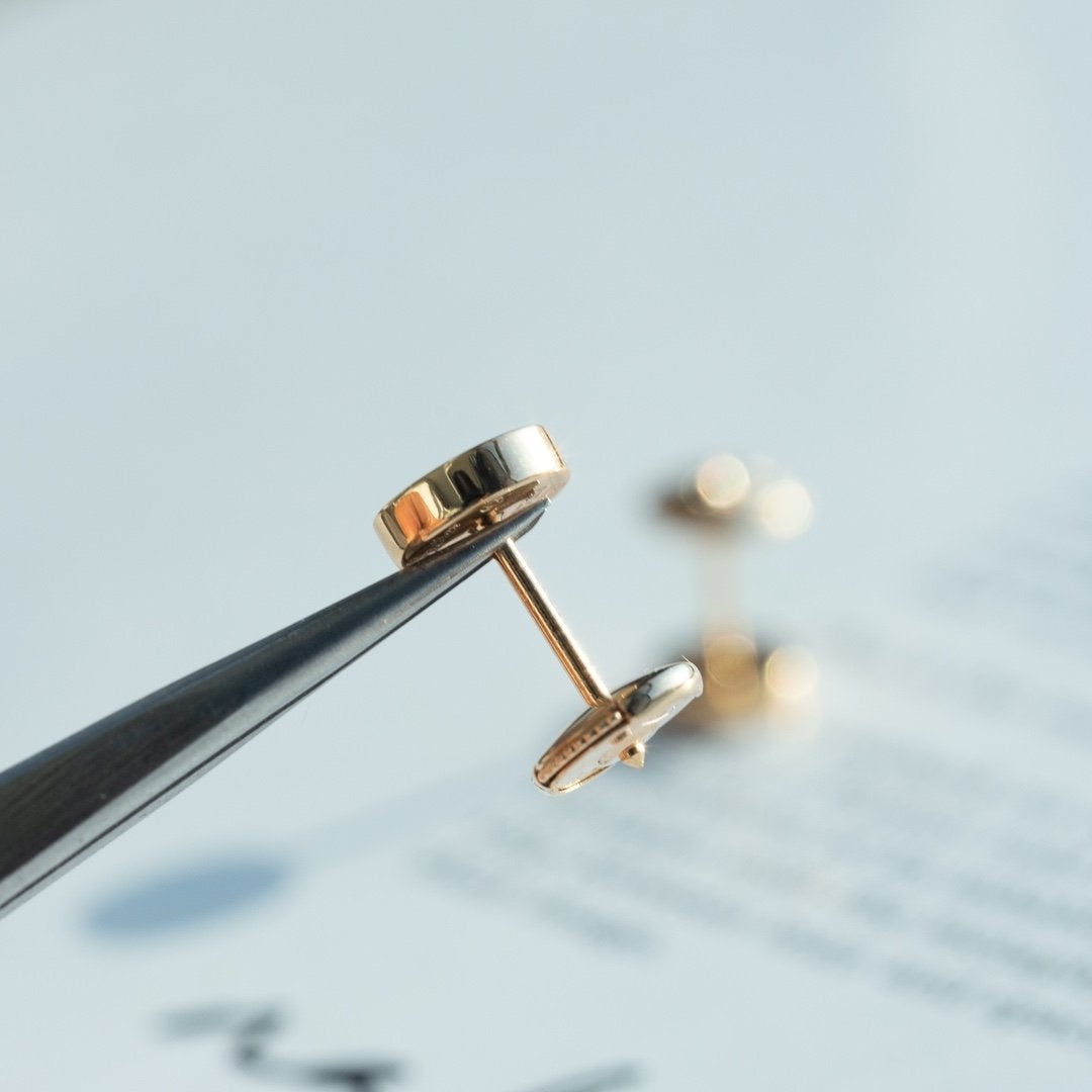 [Eternal Jewelry]LOVE EARRINGS PINK GOLD 10MM