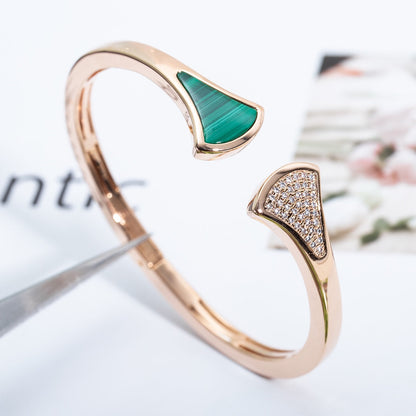 [Eternal Jewelry]DREAM BRACELET OPEN MALACHITE PINK GOLD