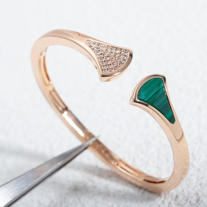 [Eternal Jewelry]DREAM BRACELET OPEN MALACHITE PINK GOLD