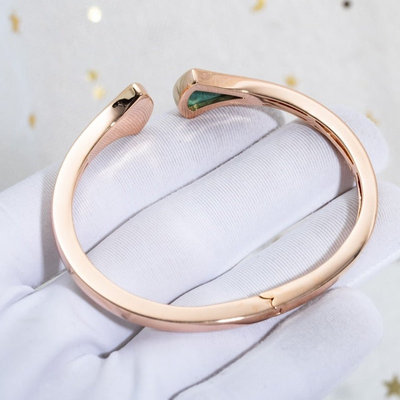[Eternal Jewelry]DREAM BRACELET OPEN MALACHITE PINK GOLD