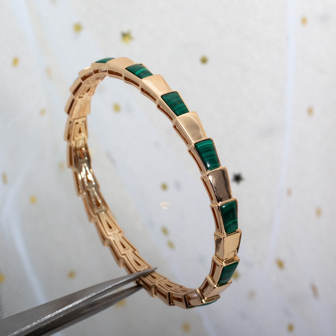[Eternal Jewelry]SERPENTI BRACELET PINK GOLD MALACHITE