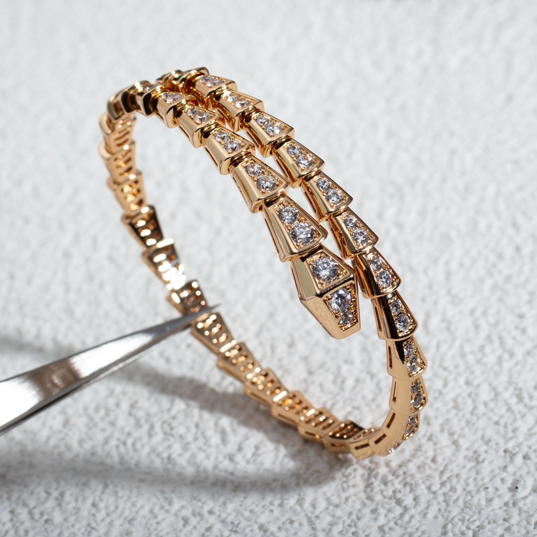 [Eternal Jewelry]SERPENTI BRACELET 6.8MM PINK GOLD DIAMOND