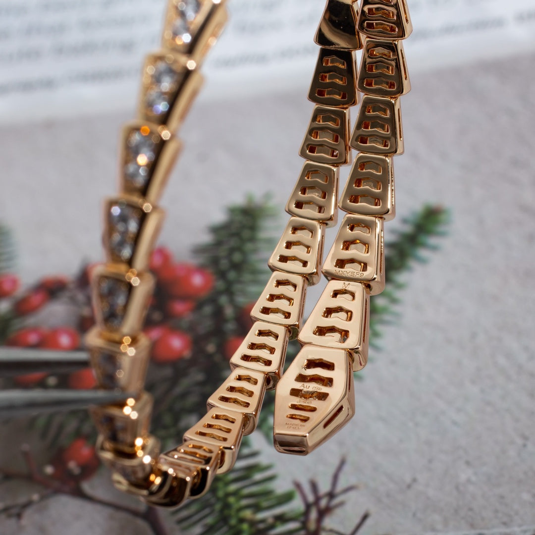 [Eternal Jewelry]SERPENTI BRACELET 6.8MM PINK GOLD DIAMOND