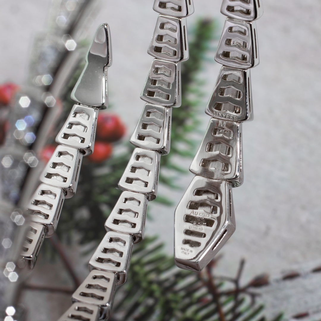 [Eternal Jewelry]SERPENTI BRACELET SILVER DIAMOND DOUBLE ROW