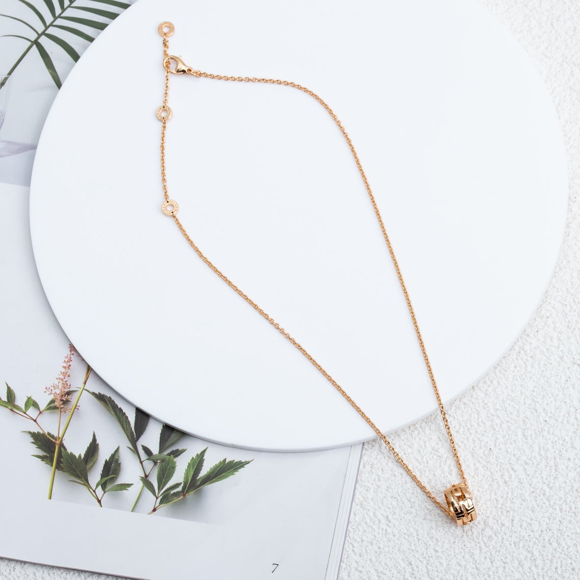 [Eternal Jewelry]PARENTESI NECKLACE PINK GOLD