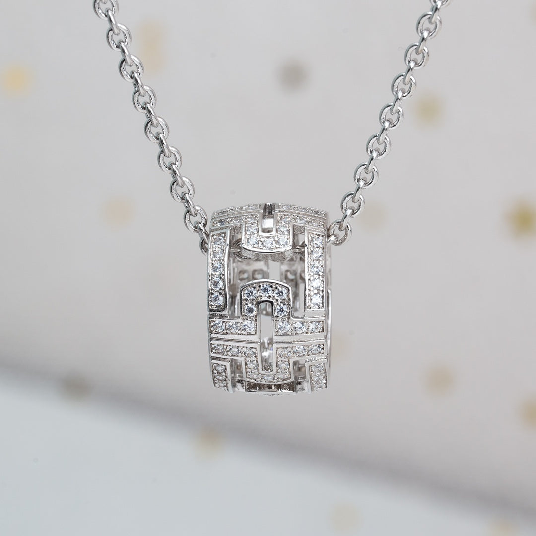 [Eternal Jewelry]PARENTESI NECKLACE SILVER DIAMOND