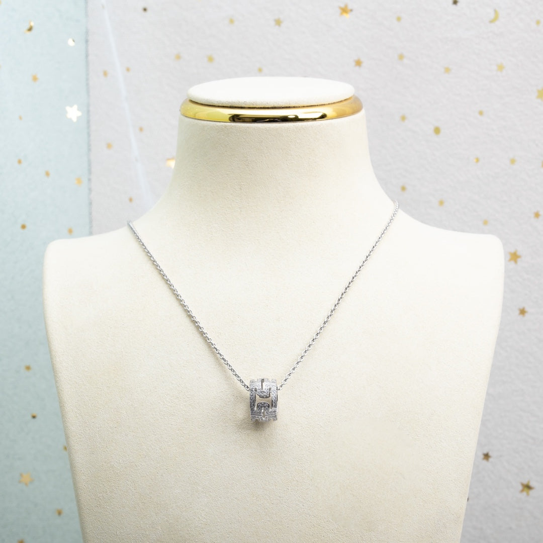 [Eternal Jewelry]PARENTESI NECKLACE SILVER DIAMOND