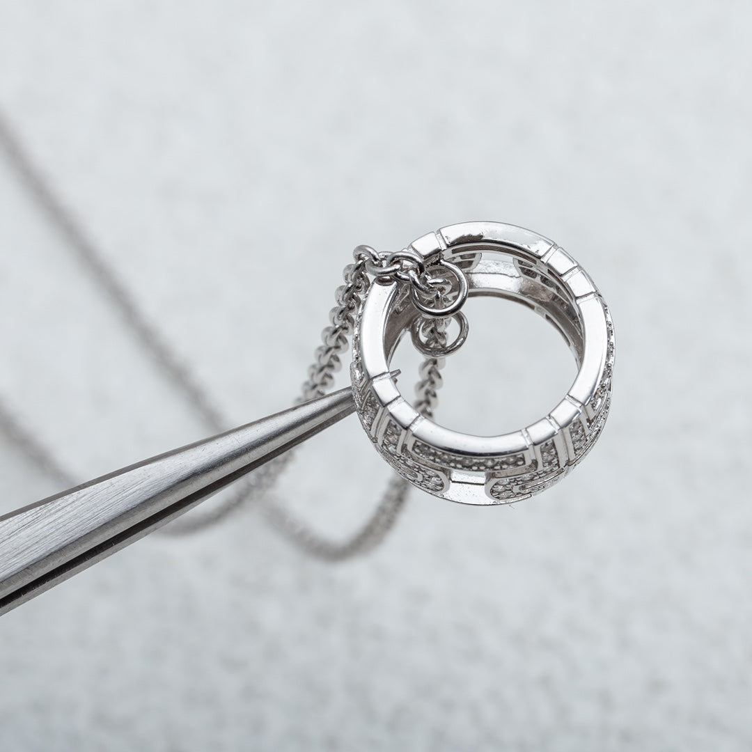 [Eternal Jewelry]PARENTESI NECKLACE SILVER DIAMOND