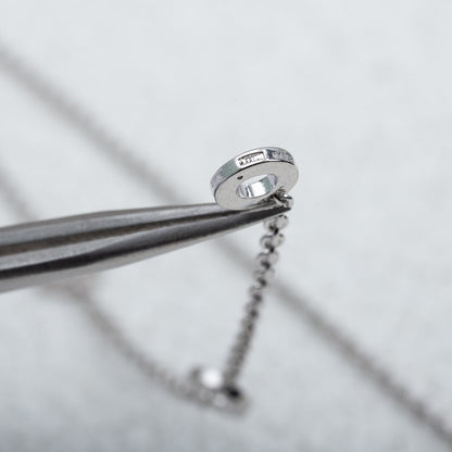 [Eternal Jewelry]PARENTESI NECKLACE SILVER DIAMOND