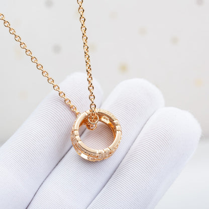[Eternal Jewelry]PARENTESI NECKLACE PINK GOLD DIAMOND