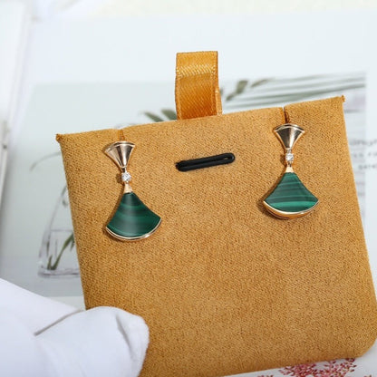 [Eternal Jewelry]DREAM MALACHITE PINK GOLD EARRINGS