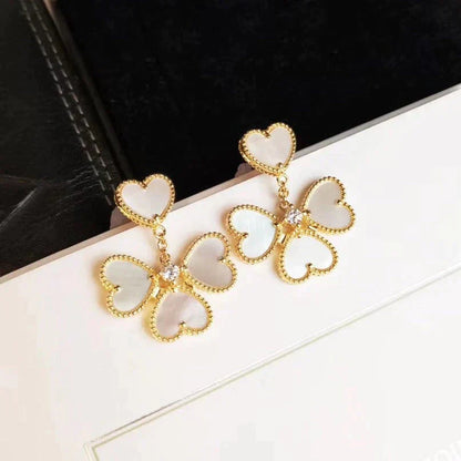 [Eternal Jewelry]CLOVER SWEET WHITE MOP EARRINGS