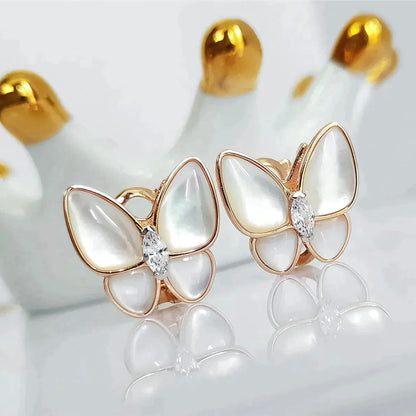 [Eternal Jewelry]BUTTERFLY MOP DIAMOND EARRINGS