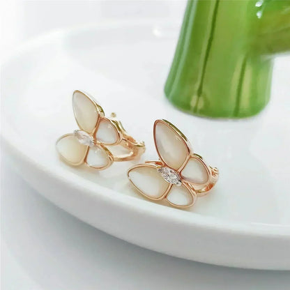 [Eternal Jewelry]BUTTERFLY MOP DIAMOND EARRINGS