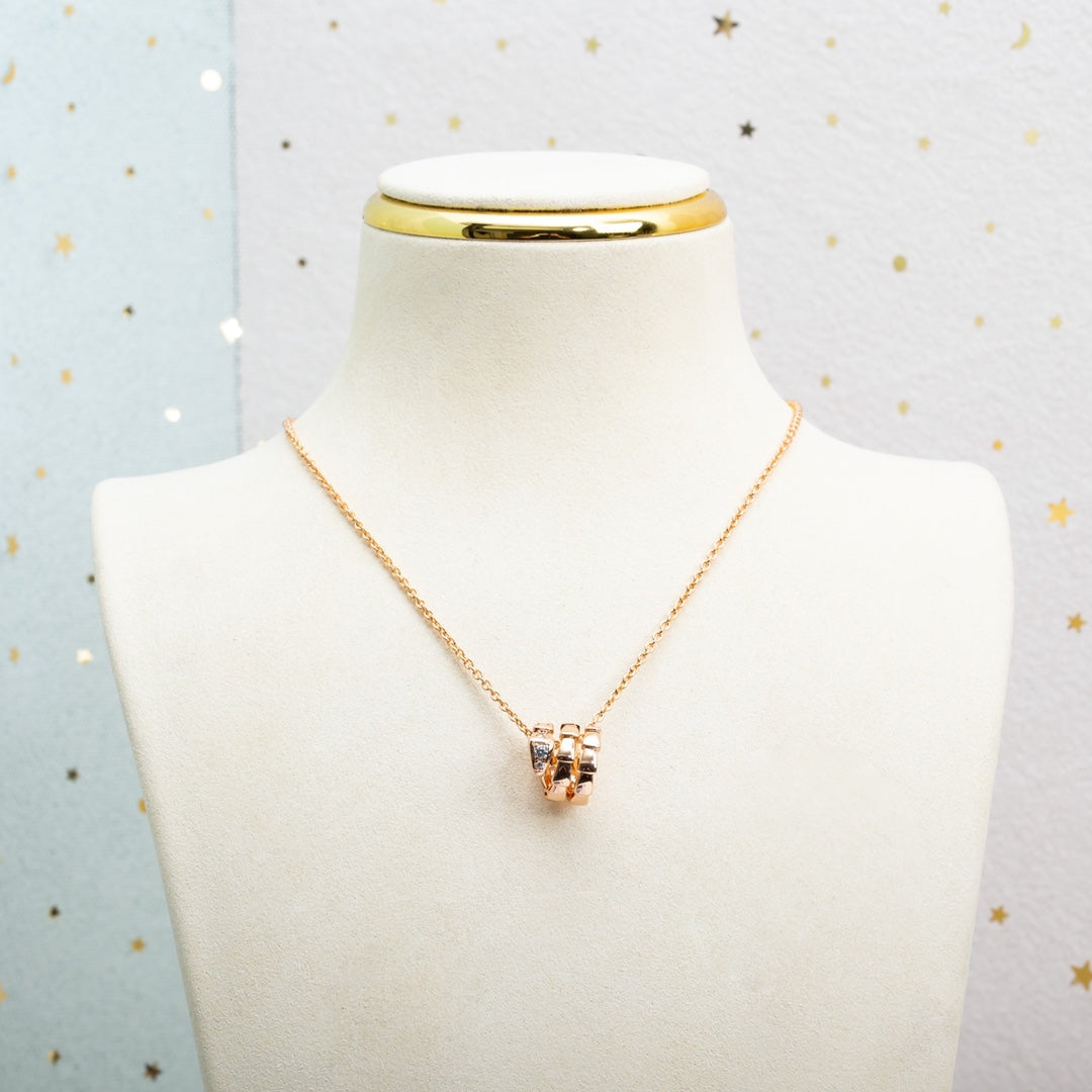 [Eternal Jewelry]SERPENTI PINK GOLD NECKLACE DIAMOND