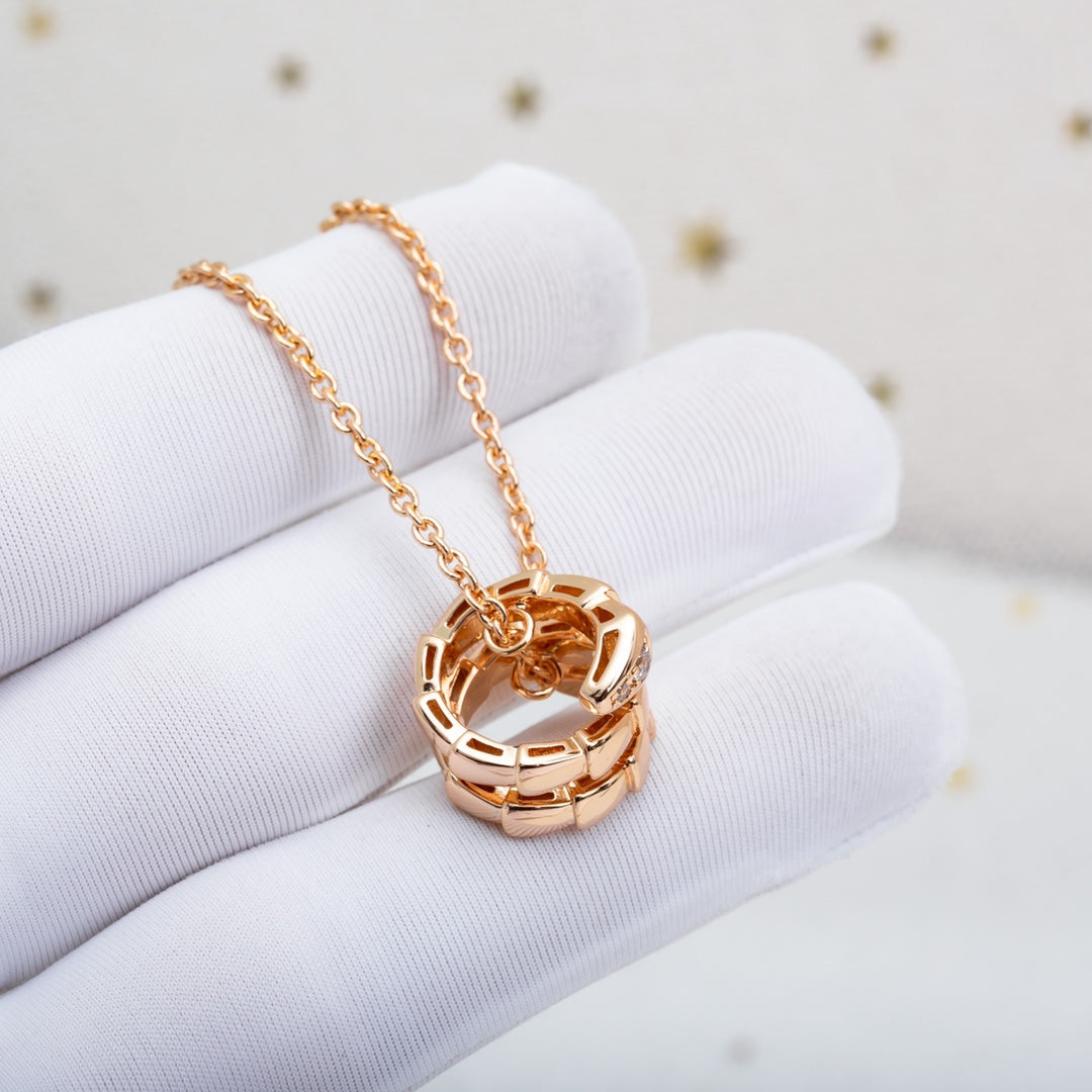 [Eternal Jewelry]SERPENTI PINK GOLD NECKLACE DIAMOND