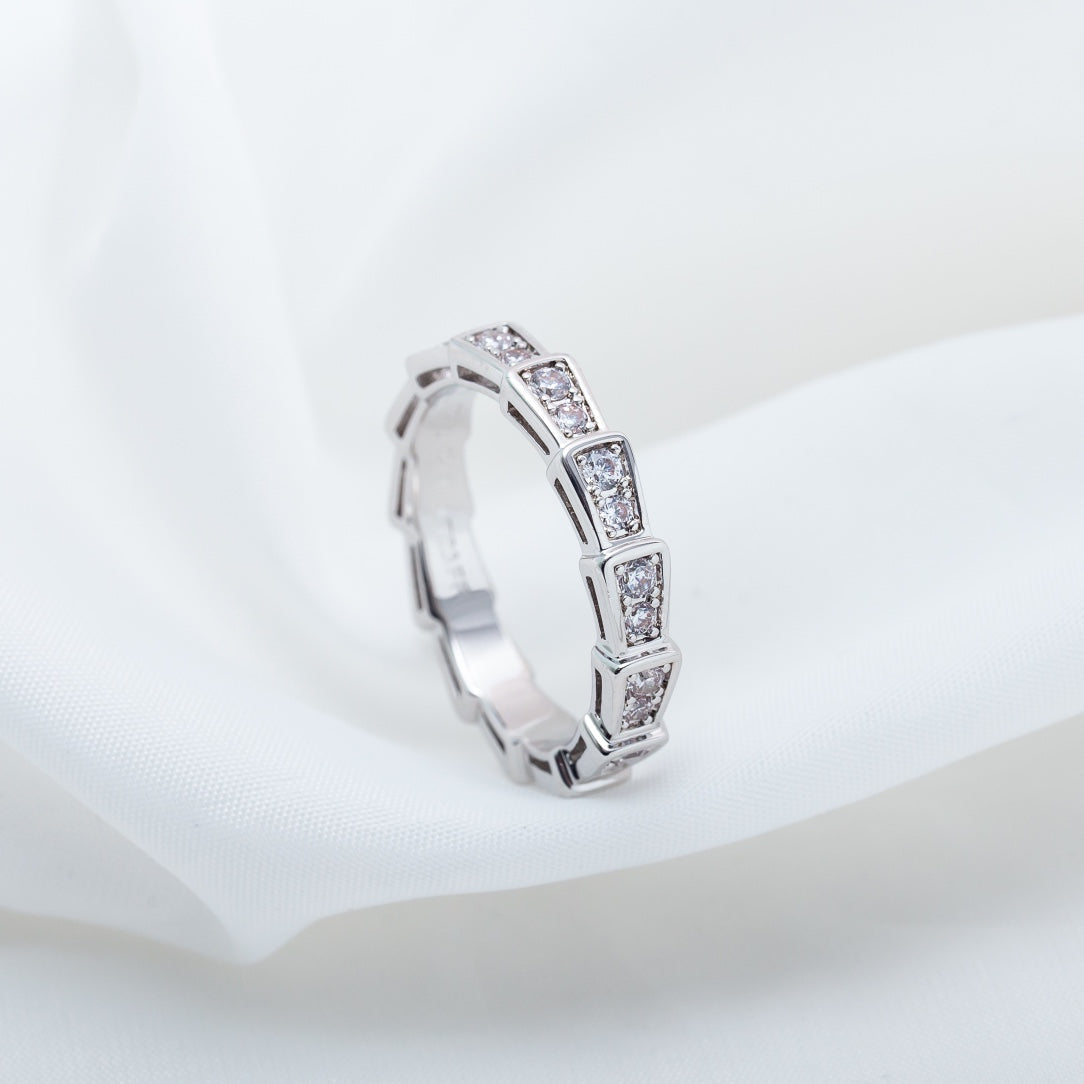 [Eternal Jewelry]SERPENTI RING SILVER DIAMOND PAVED 3MM