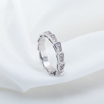 [Eternal Jewelry]SERPENTI RING SILVER DIAMOND PAVED 3MM