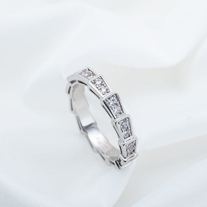 [Eternal Jewelry]SERPENTI RING SILVER DIAMOND PAVED 3MM