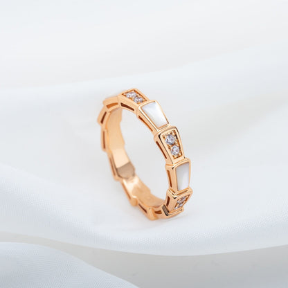 [Eternal Jewelry]SERPENTI RING PINK GOLD DIAMOND MOP 3MM