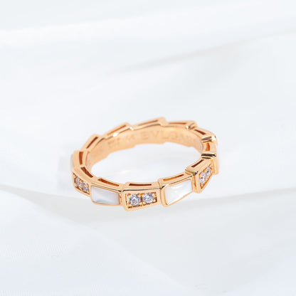 [Eternal Jewelry]SERPENTI RING PINK GOLD DIAMOND MOP 3MM