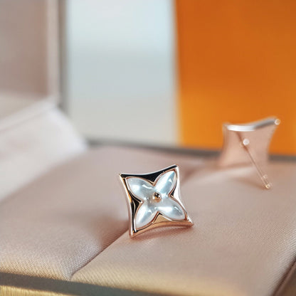 [Eternal Jewelry]STAR MOP PINK GOLD EARRINGS