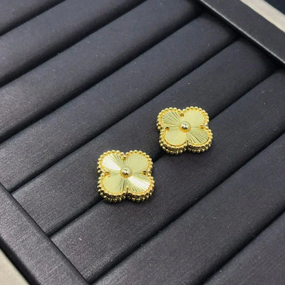 [Eternal Jewelry]CLOVER MINI 9.5MM LASER EARRINGS
