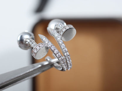 [Eternal Jewelry]JUSTE EARRINGS 12.75MM SILVER DIAMOND